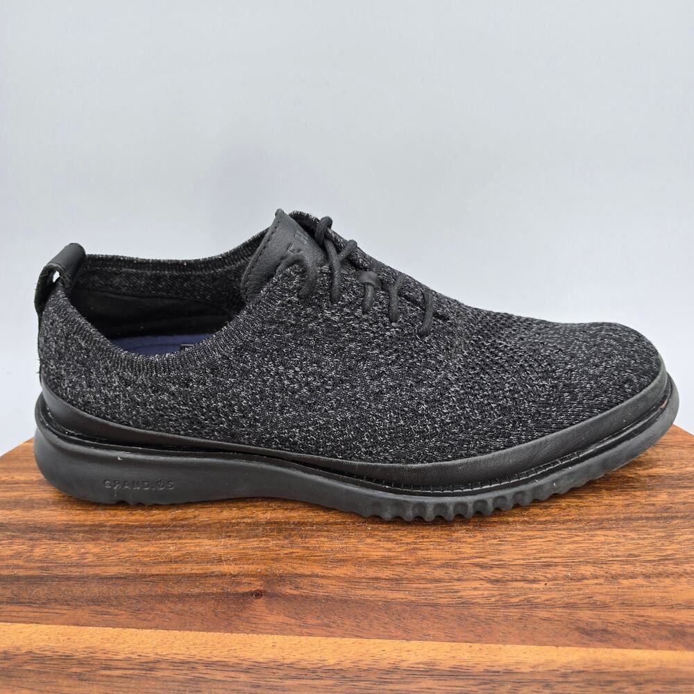 Cole Haan 2.Zerogrand Oxfords Mens 7.5 M Black Gray Stitchlite Knit Casual Shoes